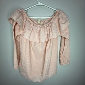 Michael Kors Womens Size M Pink  off the shoulder blouse